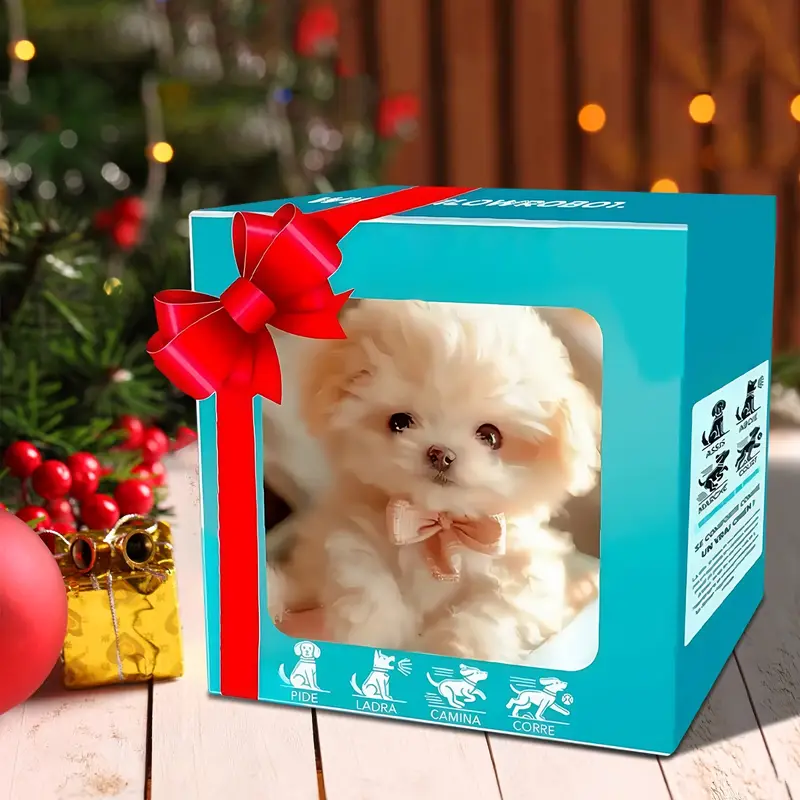 Interactive Robot Dog Toy, Cute Puppy Toy Soft And Cuddly Stuffed Animal, Perfect for Birthdays And Holidays Christmas Gift for Kids, Black Friday Promotion, A Leash Will Be Given - Image 2
