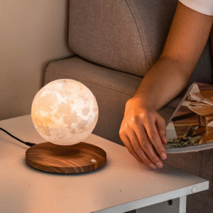 Moon Lamp, 3D Printing Magnetic Levitating Moon Light Table Lamps for Home, Office Decor, Creative Gift for Chirstmas and Valentine's Day, Has 3 Colors, Futuristic Decor, Unique Design, Smart Home Device, Decorative Light, Tabletop Lamp, Gift